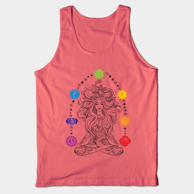 Chakras Feminine Energy - Kundalini Tank Top by Nirvanax Studio